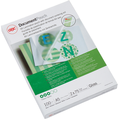 GBC Pochettes à plastifier A5 3740451 brillant, 75my 100 pcs.