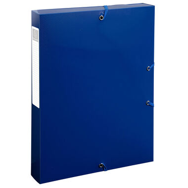 EXACOMPTA Sammelbox mit Gummizug A4 59142E marineblau PP
