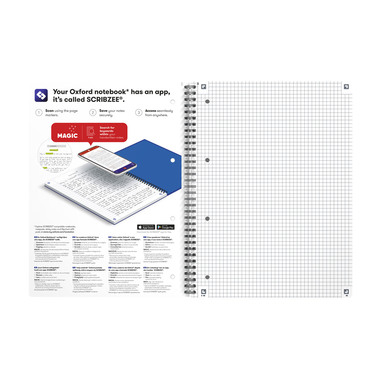 OXFORD Collegeblock A4+ 100050228 quadrettato 5mm, 90g 70 fogli