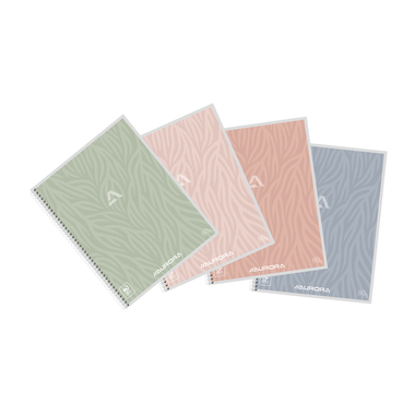 AURORA Spiralheft A5 2160D1L assortiert, liniert 120 Seiten