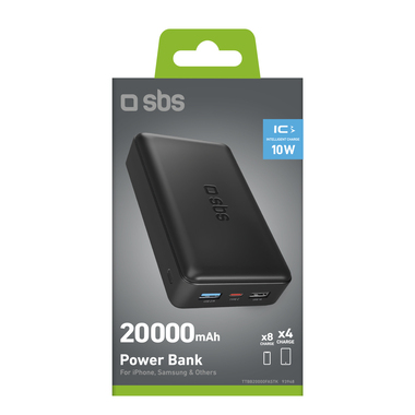 Powerbank fast charge da 20.000 mah 2 USB