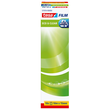 TESA Film Eco Clear 15mmx10m 570700000 Officebox 10 Rollen