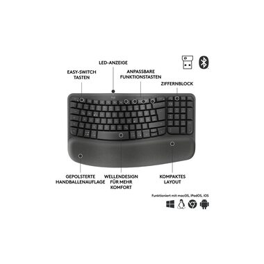 Logitech Tastatur Wave Keys for Business