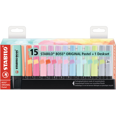 STABILO BOSS Pastell 2-5mm 7015-02-5 Set 15 pcs.