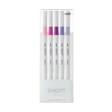 UNI-BALL Fineliner Emott 0.4mm PEM-SY_5C_NO.7 floral 5 pezzi