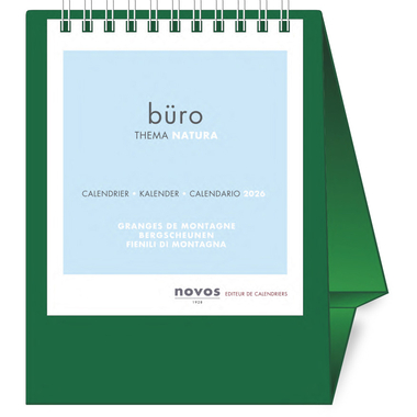 NOVOS Calendario tavolo Natura 2026 997083 1M/1P verde scuro ML 11.5x14cm
