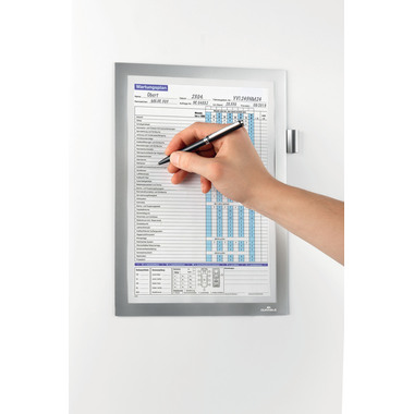 DURABLE Magnetic Note DURAFRAME A4 498923 metallic silber