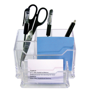 DUFCO Stifteköcher Optima Acryl 62780440 6 Fächer 15.4x10.5x10cm tran.