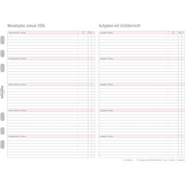 CHRONOPLAN Monatsplan 2026 50286Z.26 ausklappbar A5