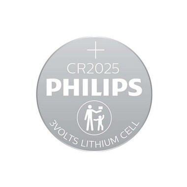 Philips Button Cell Lithium CR2025, 2 pieces