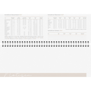 RIDOIDE Pultkalender Design Line 2027 7036311017.27 1W/2S Moon DE 29.7x10.5cm