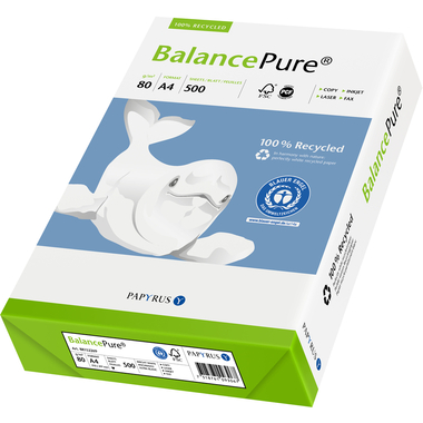 BALANCE PURE Multifunktions-Papier A4 88330215 weiss,Recycling,80g,500 Blatt