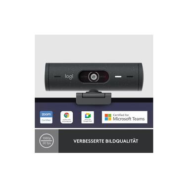Logitech Webcam Brio 500 Grafite