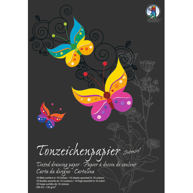 URSUS Tonzeichenpapier-Block A3 2154099SE 130g, intensiv 10 Blatt