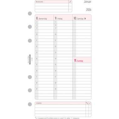CHRONOPLAN Ersatz Wochenplan 2026 50546Z.26 1W/2S in Spalten Midi