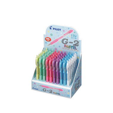 PILOT Gelroller Display G-2 BLG27P60D 60 Stück G-2 Pastel
