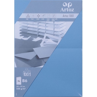 ARTOZ Karten 1001 B6 107362264 220g, marienblau 5 Blatt