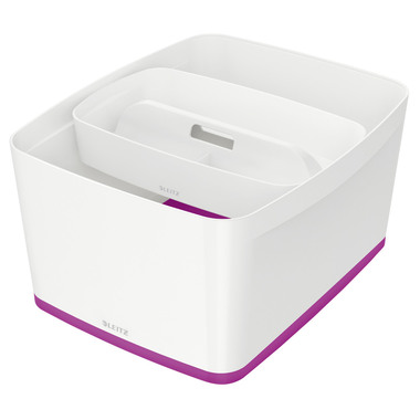 LEITZ MyBox Gross, mit Deckel 18lt 5216-10-62 weiss/violett