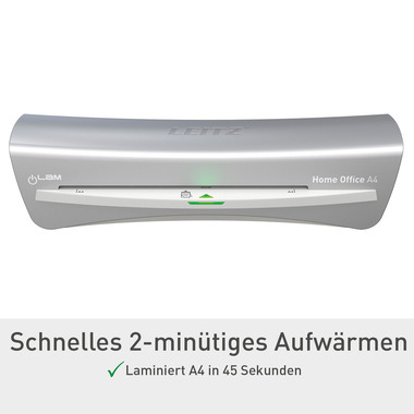 LEITZ Plastificatr. iLAM Home Office 73680089 grigio A4