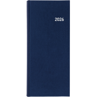 BIELLA Agenda Le Jour 2026 801310050026U 1J/1P bleu ML 13.5x31.5cm