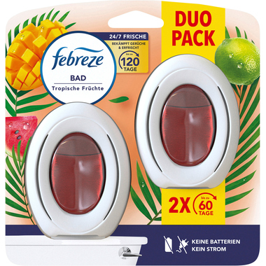 FEBREZE Bad Lufterfrischer 972115 Tropische Früchte 2x8ml