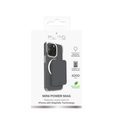 Banque d'alimentation sans fil « Slim Power Mag » 4 200 mAh pour iPhone | Puro