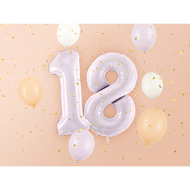 PARTYDECO Ballon en plastique no. 8 72cm FB230G-8-014 violet
