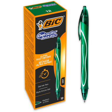 BIC Gel-ocity Quick Dry 0.7mm 964771 grün, 12 Stück