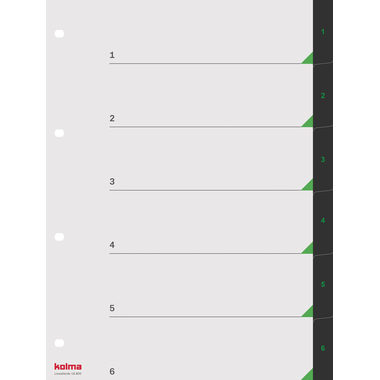 KOLMA Registro LineaVerde A4 19.800.06 nero 1-6