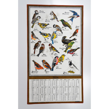 DOERIG Vögel Reinleinen 2026 19.2694 DE/FR 40x70cm
