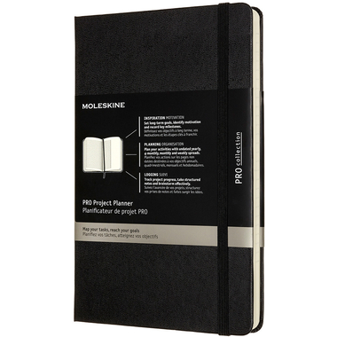 MOLESKINE Pro Projekt-Planer HC L/A5 851366 schwarz,288 S.