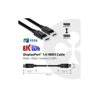 Club 3D Cable HBR3 DisplayPort 1.4 - DisplayPort, 1 m