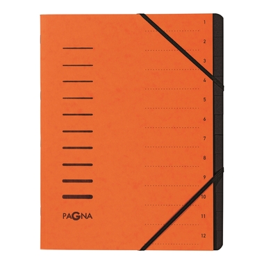 PAGNA Ordnungsmappe A4 40059-12 orange 12-teilig