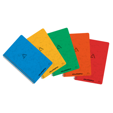 AURORA Taccuino a spirale 10,5x16cm 1660GQ5 assortito,a scacchi 5mm 120 p.
