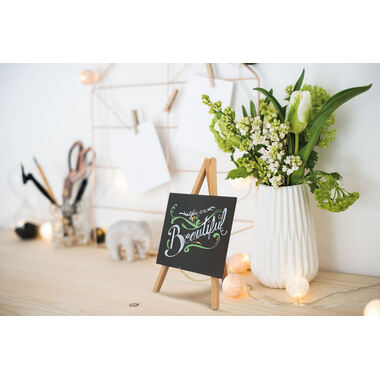 SECURIT Kreidetafel-Staffelei MINI MNI-BL-KR-1 schwarz 24.4x15x13.5cm