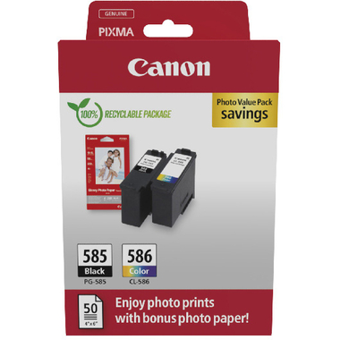 CANON Photo Value Pack CMYBK PGCL585/6 PIXMA TS7650i GP-501 50Bl.