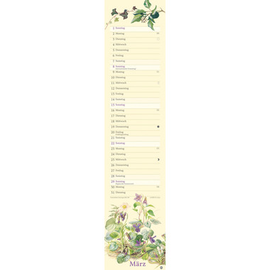 HEYE Edith Holden Natur 2026 1405+26 TE 11x49cm