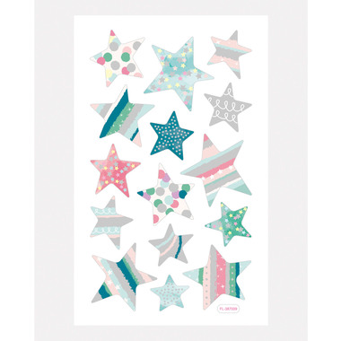 FOLIA Soft-Sticker 19303 Pastel 2 Blatt/33 Stück