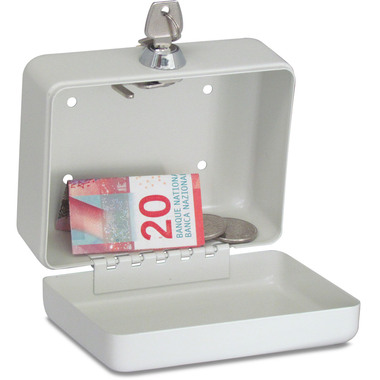 RIEFFEL SWITZERLAND Geldkassette A15471 12,5x6x9,5cm grauweiss