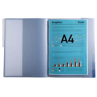 EXACOMPTA Cartella A4 56212E blu navy PP, 8 scom.