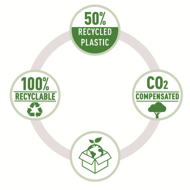 LEITZ Locher NeXXt Recycle 5010-00-95 schwarz, CO2 neutral 10 Blatt