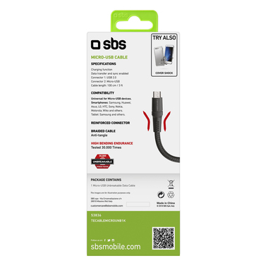 Anti-Tangle-Kabel USB – Micro-USB