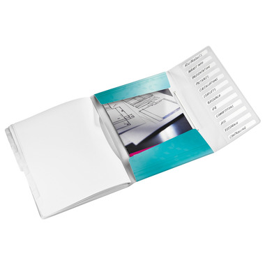 LEITZ Ordnungsmappe WOW PP A4 46340051 blau 12-teilig