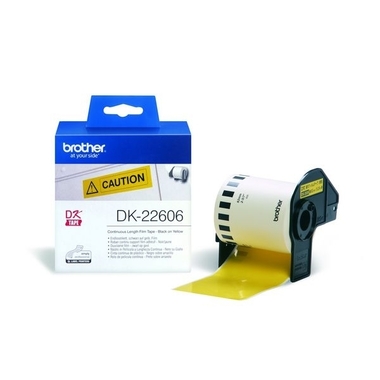 PTOUCH Endlos-Etiketten 62mmx15.24m DK-22606 QL-500/550 Film gelb Rolle