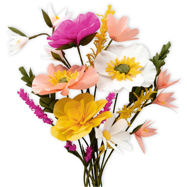 URSUS DIY Set Krepppapier Blumen 27030001F gelb