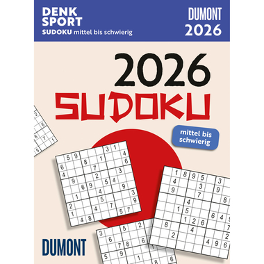 DUMONT Sudoku mittel-schwierig 2026 260714 DE 11.8x15.9cm