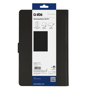 Custodia book per Samsung Galaxy Tab S7+/S7 FE/S8+ con funzione stand