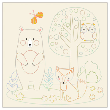 URSUS Images magiques à gratter 24560003F Amis de la forêt, 21x21cm