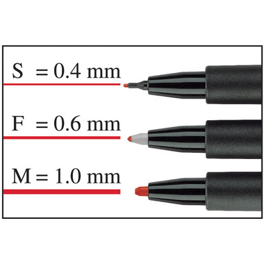 FABER-CASTELL OHP MULTIMARK S 152321 rot perm.
