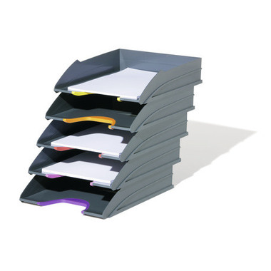 DURABLE Briefkorb-Set Varicolor 770557 grau/bunt 5-teilig